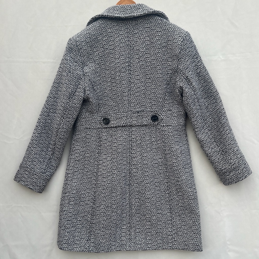 23rd St Wool Blend Peacoat |Classic Black & White Tweed | Timeless‎ Preppy Style - Picture 6 of 7